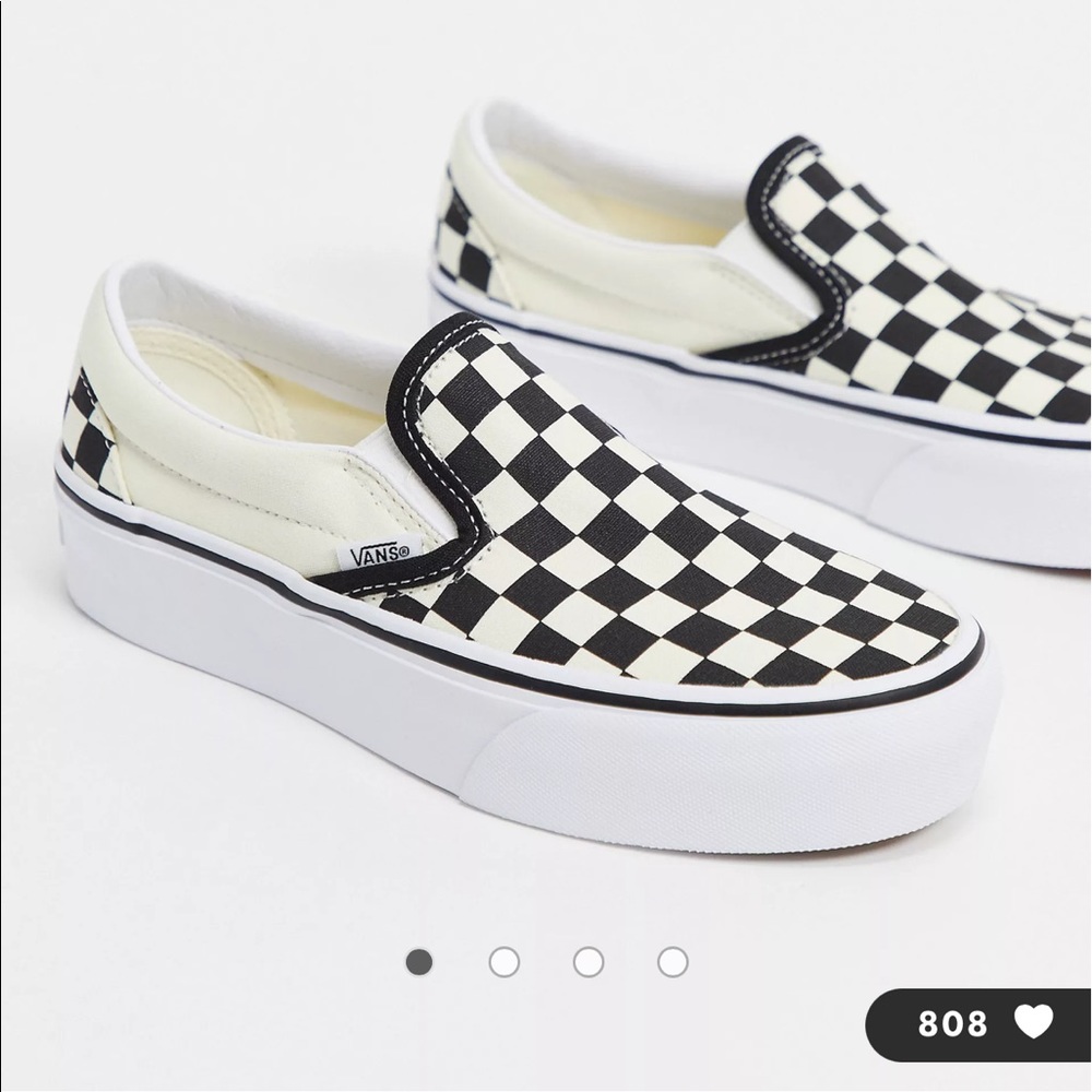 Platform Checked Vans